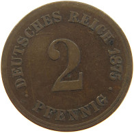 GERMANY 2 PFENNIG 1876 J #c064 0193 - 2 Pfennig