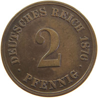GERMANY 2 PFENNIG 1876 A #c064 0181 - 2 Pfennig