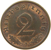 GERMANY 2 PFENNIG 1937 A #c050 0199 - 2 Reichspfennig