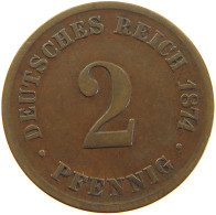 GERMANY 2 PFENNIG 1874 B #c064 0183 - 2 Pfennig