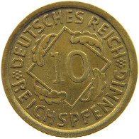 GERMANY 10 PFENNIG 1935 J #a054 0691 - 10 Reichspfennig