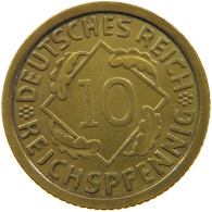 GERMANY 10 PFENNIG 1935 J #a054 0735 - 10 Reichspfennig