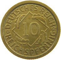 GERMANY 10 PFENNIG 1935 J #a054 0685 - 10 Reichspfennig