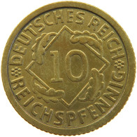 GERMANY 10 PFENNIG 1935 J #a054 0633 - 10 Reichspfennig