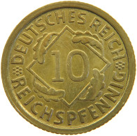 GERMANY 10 PFENNIG 1935 G #a054 0891 - 10 Reichspfennig