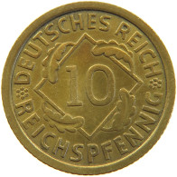 GERMANY 10 PFENNIG 1935 G #a054 0645 - 10 Reichspfennig