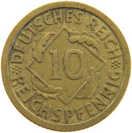 GERMANY 10 PFENNIG 1935 F #a064 0989 - 10 Reichspfennig