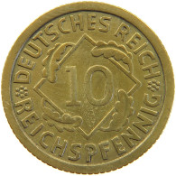 GERMANY 10 PFENNIG 1935 F #a054 0915 - 10 Reichspfennig