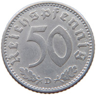 GERMANY 50 PFENNIG 1943 D #a053 0447 - 50 Reichspfennig