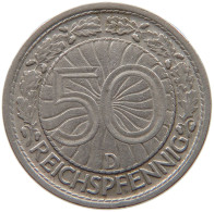 GERMANY 50 PFENNIG 1928 D #c014 0165 - 50 Rentenpfennig & 50 Reichspfennig