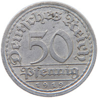 GERMANY 50 PFENNIG 1919 A #c040 0213 - 50 Rentenpfennig & 50 Reichspfennig