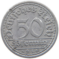 GERMANY 50 PFENNIG 1919 A #c014 0195 - 50 Rentenpfennig & 50 Reichspfennig