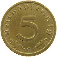 GERMANY 5 PFENNIG 1938 G #a064 0623 - 5 Reichspfennig