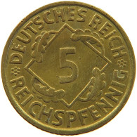 GERMANY 5 PFENNIG 1936 J TOP #a055 0465 - 5 Reichspfennig