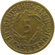 GERMANY 5 PFENNIG 1936 F #a055 0643 - 5 Reichspfennig