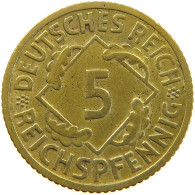 GERMANY 5 PFENNIG 1936 F #a055 0495 - 5 Reichspfennig