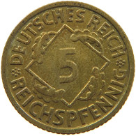 GERMANY 5 PFENNIG 1936 F #a055 0611 - 5 Reichspfennig