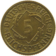 GERMANY 5 PFENNIG 1936 F #a055 0541 - 5 Reichspfennig