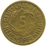 GERMANY 5 PFENNIG 1936 D #a055 0633 - 5 Reichspfennig