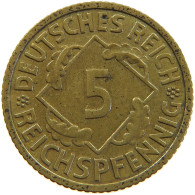 GERMANY 5 PFENNIG 1936 F #a055 0381 - 5 Reichspfennig