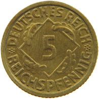 GERMANY 5 PFENNIG 1936 D #a055 0609 - 5 Reichspfennig