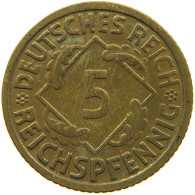 GERMANY 5 PFENNIG 1936 D #a055 0531 - 5 Reichspfennig