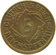 GERMANY 5 PFENNIG 1936 A #a055 0637 - 5 Reichspfennig