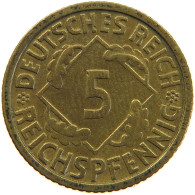 GERMANY 5 PFENNIG 1936 D #a055 0501 - 5 Reichspfennig