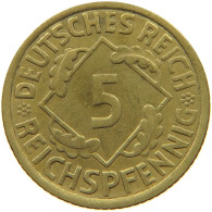 GERMANY 5 PFENNIG 1936 A #a055 0589 - 5 Reichspfennig