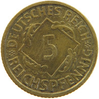 GERMANY 5 PFENNIG 1936 A #a055 0515 - 5 Reichspfennig