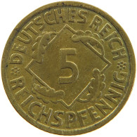 GERMANY 5 PFENNIG 1936 A #a055 0393 - 5 Reichspfennig