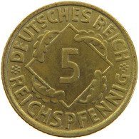 GERMANY 5 PFENNIG 1936 A #a055 0375 - 5 Reichspfennig
