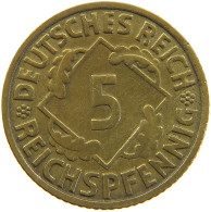 GERMANY 5 PFENNIG 1935 J #a055 0649 - 5 Reichspfennig