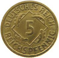 GERMANY 5 PFENNIG 1936 A #a049 0437 - 5 Reichspfennig
