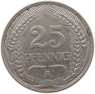 GERMANY 25 PFENNIG 1910 A #c045 0355 - 25 Pfennig