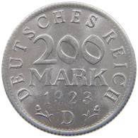 GERMANY 200 MARK 1923 D #c014 0095 - 200 & 500 Mark