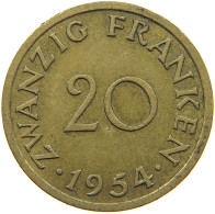 GERMANY 20 FRANKEN 1954 SAARLAND #c013 0235 - 20 Frank