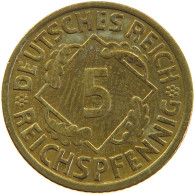 GERMANY 5 PFENNIG 1936 A #a055 0387 - 5 Reichspfennig