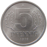 GERMANY DDR 5 PFENNIG 1979 TOP #a089 0163 - 5 Pfennig