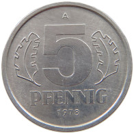 GERMANY DDR 5 PFENNIG 1978 TOP #s069 0697 - 5 Pfennig