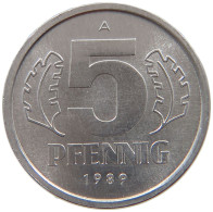 GERMANY DDR 5 PFENNIG 1989 TOP #a076 0353 - 5 Pfennig