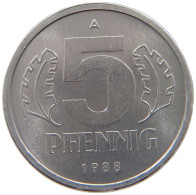 GERMANY DDR 5 PFENNIG 1988 TOP #s069 0681 - 5 Pfennig