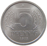 GERMANY DDR 5 PFENNIG 1979 TOP #a089 0167 - 5 Pfennig