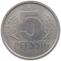 GERMANY DDR 5 PFENNIG 1978 TOP #s069 0685 - 5 Pfennig