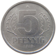 GERMANY DDR 5 PFENNIG 1978 TOP #s069 0679 - 5 Pfennig