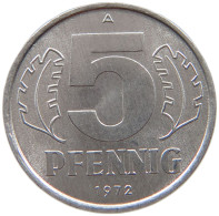 GERMANY DDR 5 PFENNIG 1972 TOP #a076 0339 - 5 Pfennig