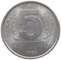 GERMANY DDR 5 PFENNIG 1968 TOP #a076 0333 - 5 Pfennig