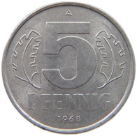 GERMANY DDR 5 PFENNIG 1968 #a076 0357 - 5 Pfennig