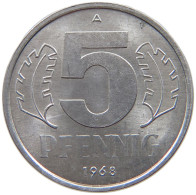 GERMANY DDR 5 PFENNIG 1968 #a076 0323 - 5 Pfennig