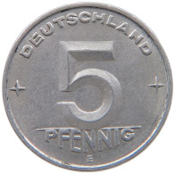 GERMANY DDR 5 PFENNIG 1953 E #a051 0779 - 5 Pfennig